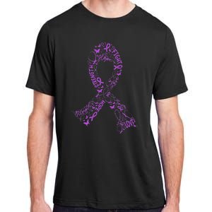 Purple Ribbon Awarene Cancer Fight Warrior Adult ChromaSoft Performance T-Shirt