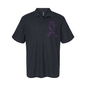 Purple Ribbon Awarene Cancer Fight Warrior Softstyle Adult Sport Polo