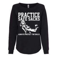 Practice Safe Sacks Funny Football Womens California Wash Sweatshirt