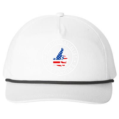 Practice Socialist Distancing Emblem USA Flag Thumbs Up  Snapback Five-Panel Rope Hat