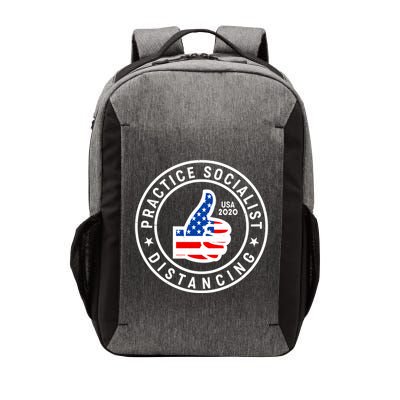Practice Socialist Distancing Emblem USA Flag Thumbs Up  Vector Backpack