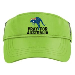 Pray for Australia Kangaroo Australian Flag Adult Drive Performance Visor