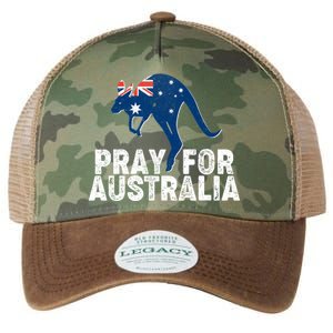 Pray for Australia Kangaroo Australian Flag Legacy Tie Dye Trucker Hat