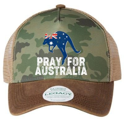 Pray for Australia Kangaroo Australian Flag Legacy Tie Dye Trucker Hat