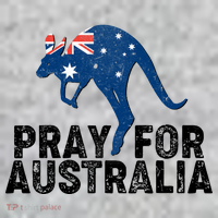 Pray for Australia Kangaroo Australian Flag Tall T-Shirt