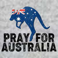 Pray for Australia Kangaroo Australian Flag Premium T-Shirt
