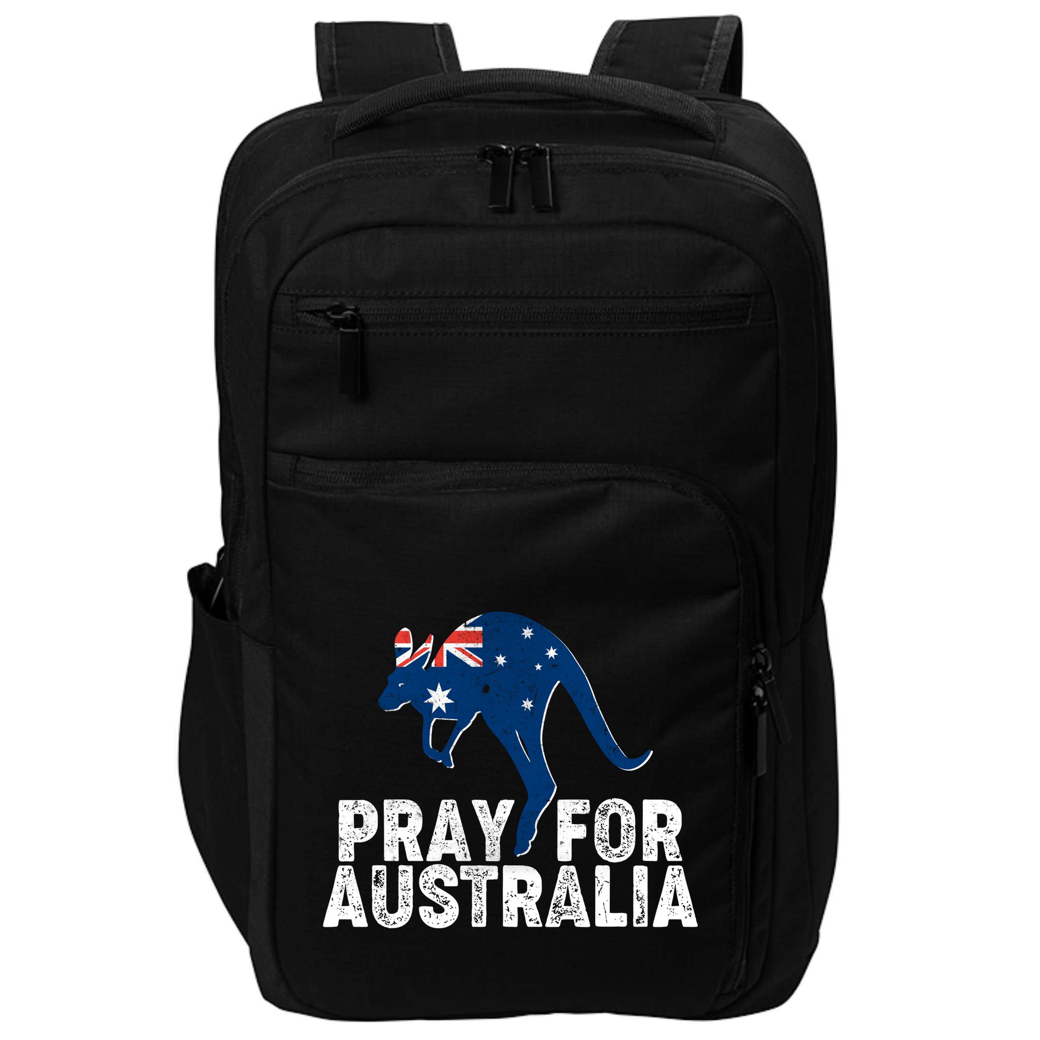 Pray for Australia Kangaroo Australian Flag Impact Tech Backpack