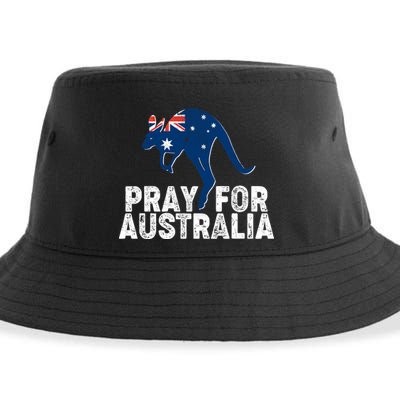 Pray for Australia Kangaroo Australian Flag Sustainable Bucket Hat