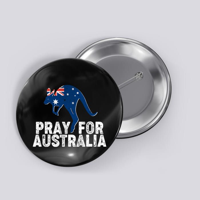 Pray for Australia Kangaroo Australian Flag Button