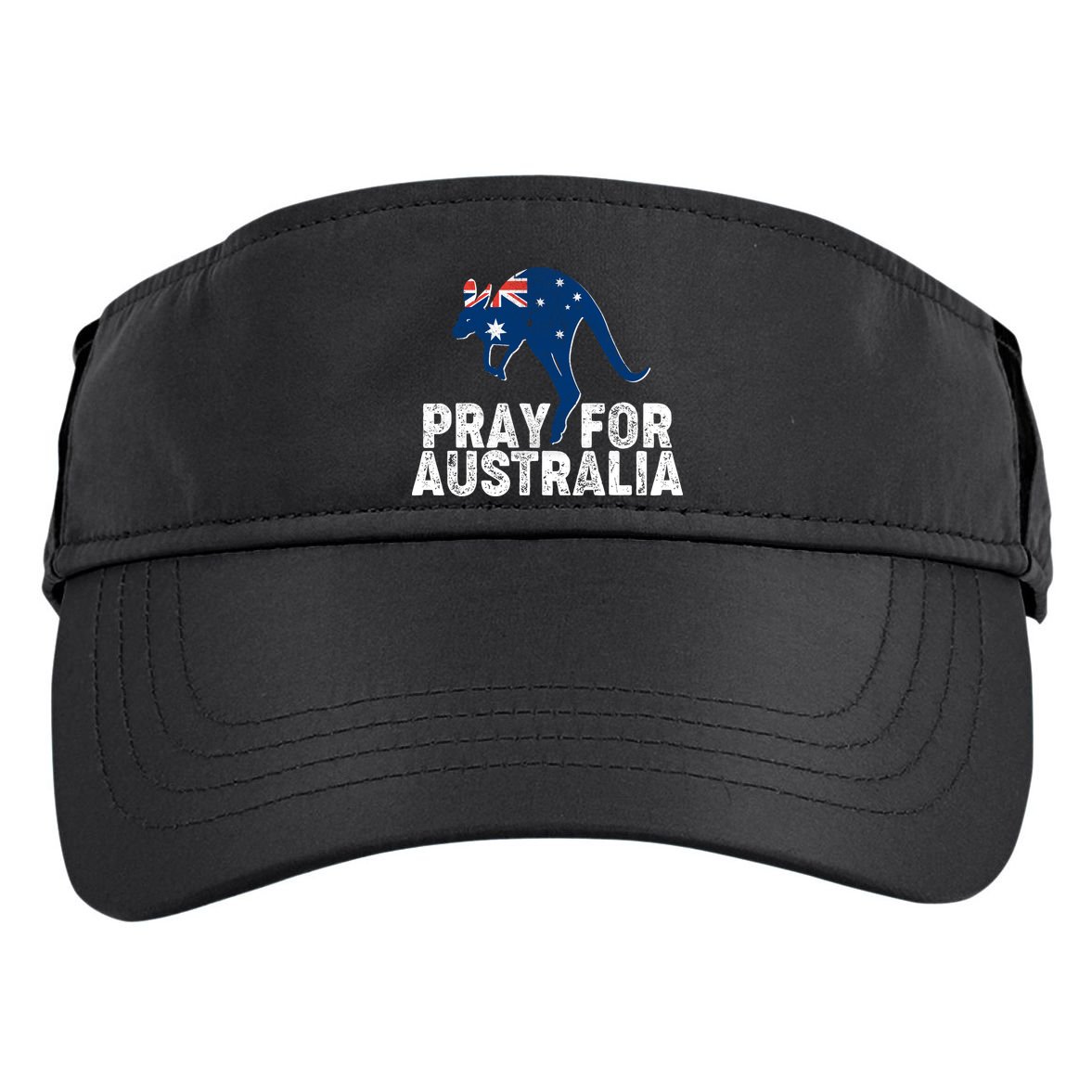 Pray for Australia Kangaroo Australian Flag Adult Drive Performance Visor