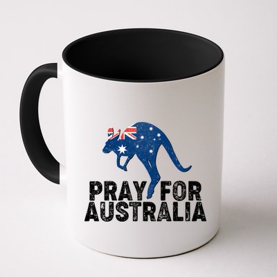 Pray for Australia Kangaroo Australian Flag Mug