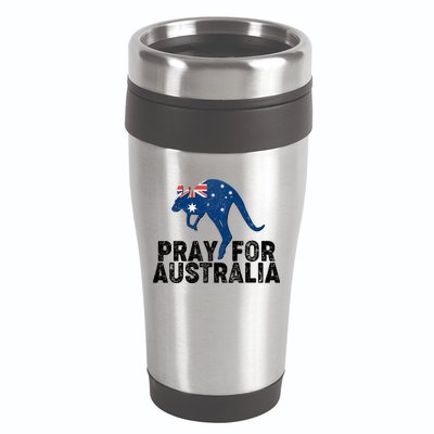Pray for Australia Kangaroo Australian Flag 16oz Travel Tumbler