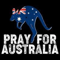 Pray for Australia Kangaroo Australian Flag Baby Bodysuit