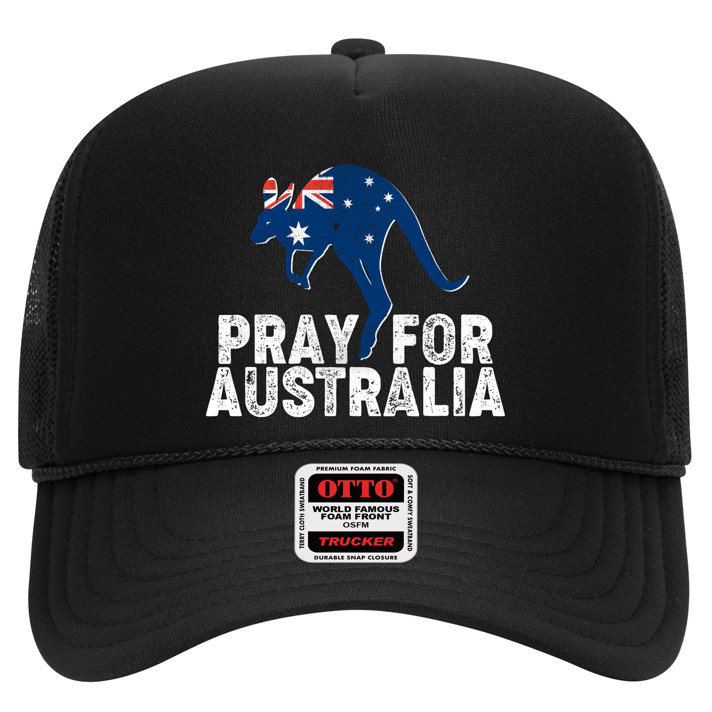 Pray for Australia Kangaroo Australian Flag Hat