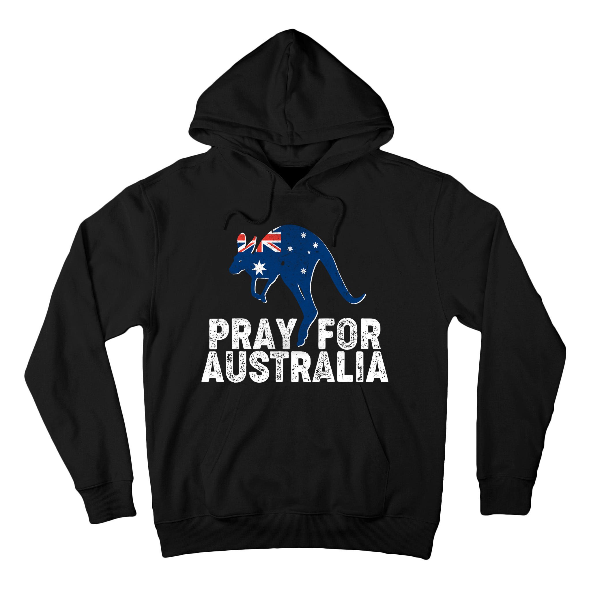 Pray for Australia Kangaroo Australian Flag Tall Hoodie
