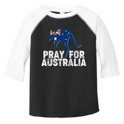 Pray for Australia Kangaroo Australian Flag Toddler Fine Jersey T-Shirt