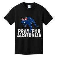 Pray for Australia Kangaroo Australian Flag Kids T-Shirt
