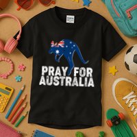 Pray for Australia Kangaroo Australian Flag Kids T-Shirt