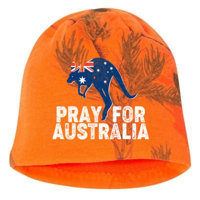 Pray for Australia Kangaroo Australian Flag Kati - Camo Knit Beanie