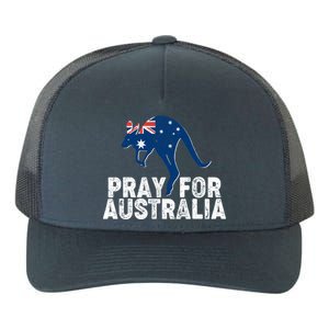 Pray for Australia Kangaroo Australian Flag Yupoong Adult 5-Panel Trucker Hat