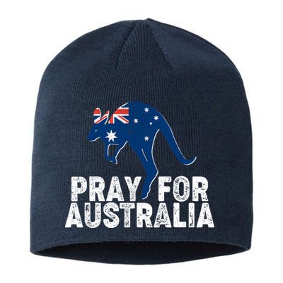 Pray for Australia Kangaroo Australian Flag Sustainable Beanie