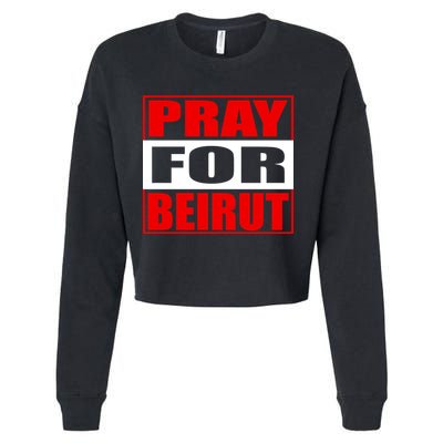 Pray For Beirut Cropped Pullover Crew