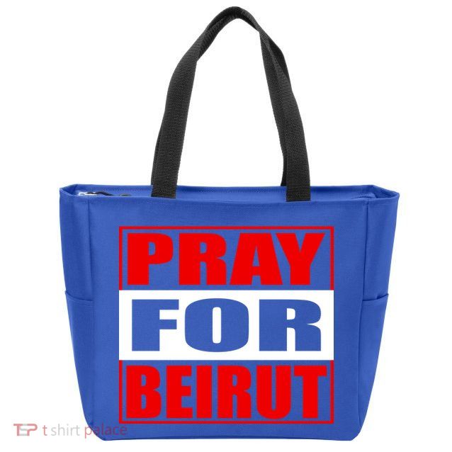 Pray For Beirut Zip Tote Bag