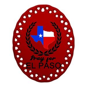 Pray For El Paso Ceramic Oval Ornament