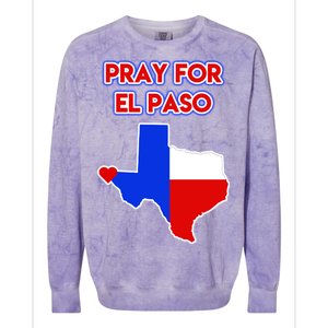 Pray For El Paso Texas Colorblast Crewneck Sweatshirt