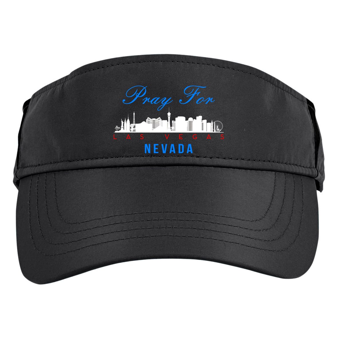 Pray For Las Vegas Nevada Adult Drive Performance Visor