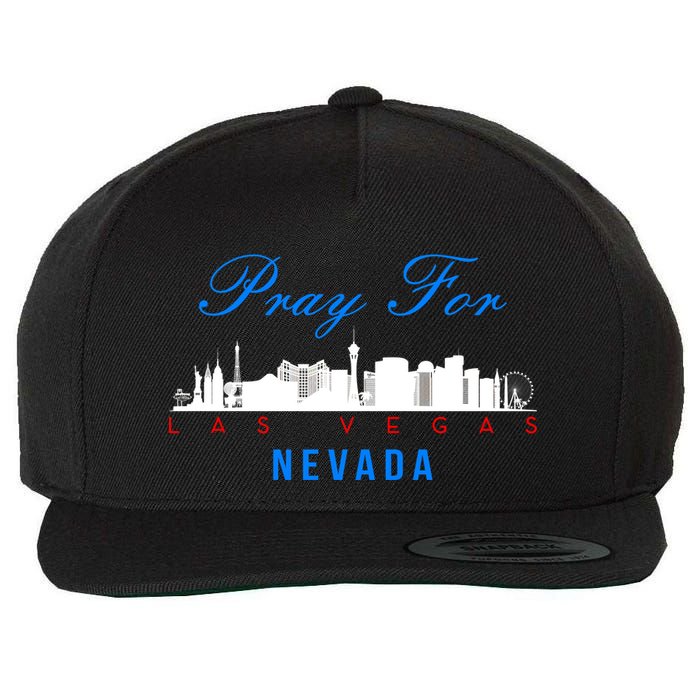 Pray For Las Vegas Nevada Wool Snapback Cap