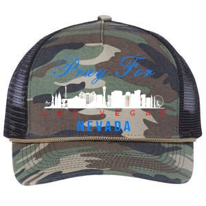 Pray For Las Vegas Nevada Retro Rope Trucker Hat Cap