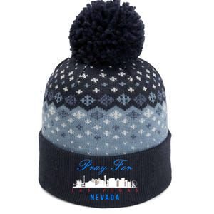 Pray For Las Vegas Nevada The Baniff Cuffed Pom Beanie