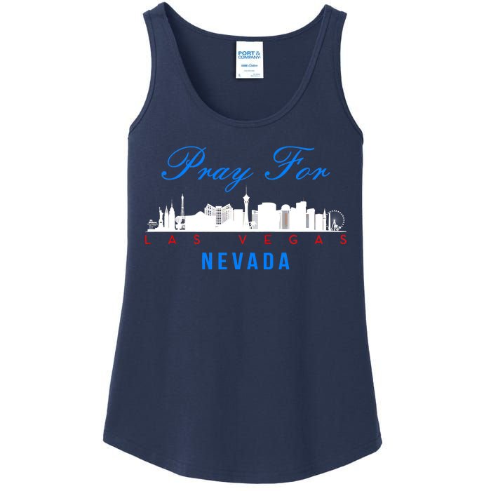 Pray For Las Vegas Nevada Ladies Essential Tank