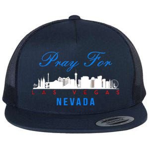 Pray For Las Vegas Nevada Flat Bill Trucker Hat