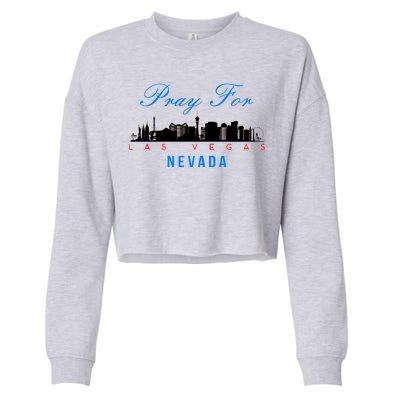 Pray For Las Vegas Nevada Cropped Pullover Crew