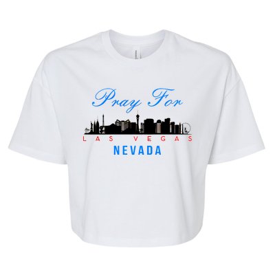 Pray For Las Vegas Nevada Bella+Canvas Jersey Crop Tee