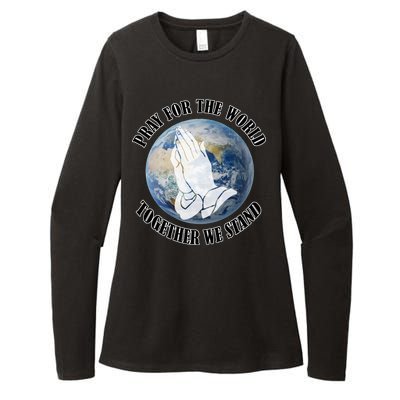 Pray For The World Together We Stand Womens CVC Long Sleeve Shirt