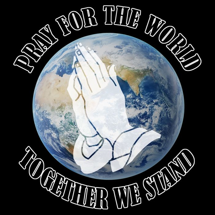 Pray For The World Together We Stand Women's Crop Top Tee