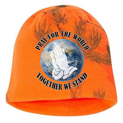 Pray For The World Together We Stand Kati - Camo Knit Beanie