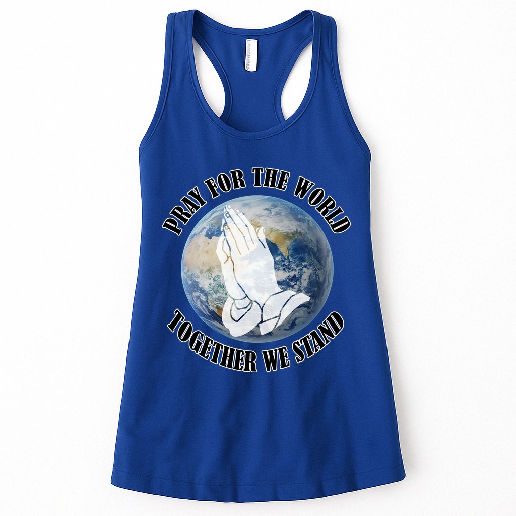 Pray For The World Together We Stand Womens Tank Top