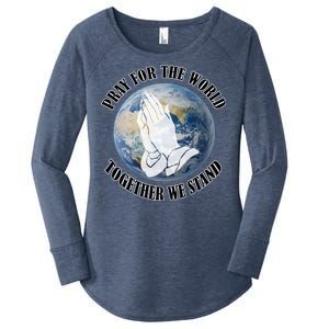 Pray For The World Together We Stand Women's Perfect Tri Tunic Long Sleeve Shirt