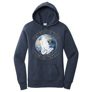 Pray For The World Together We Stand Women's Pullover Hoodie