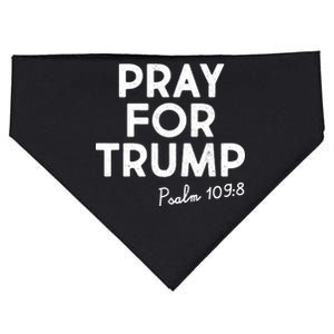 Pray For Trump Psalm 109:8 USA-Made Doggie Bandana