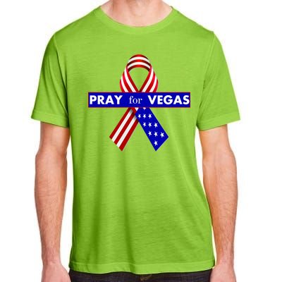 Pray For Vegas USA Flag Ribbon Adult ChromaSoft Performance T-Shirt