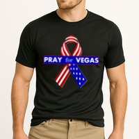 Pray For Vegas USA Flag Ribbon Cooling Performance Crew T-Shirt