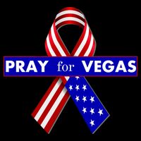 Pray For Vegas USA Flag Ribbon Cooling Performance Crew T-Shirt