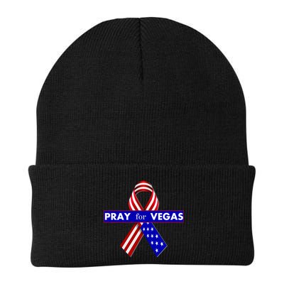 Pray For Vegas USA Flag Ribbon Beanie