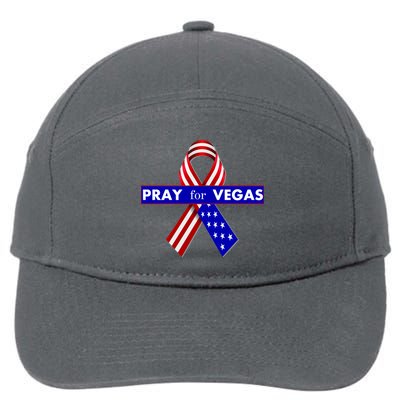 Pray For Vegas USA Flag Ribbon 7-Panel Snapback Hat