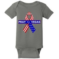 Pray For Vegas USA Flag Ribbon Baby Bodysuit